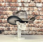 Bull-Hide Bangora Gray & Black Straw Cowboy Hat