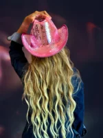 Disco Ball Cowboy Hat Handmade Sparkly Concert Rodeo Hat