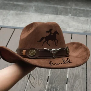 Engraved Pattern Cowboy Hat