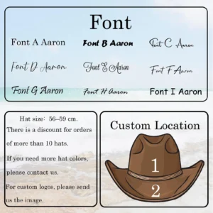 Engraved Pattern Cowboy Hat