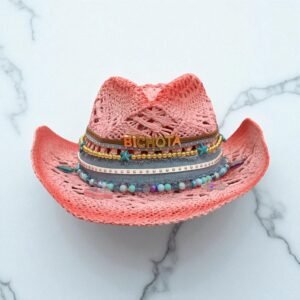 Karol G disco Cowgirl Hat Handmade Bandana Western Vacation